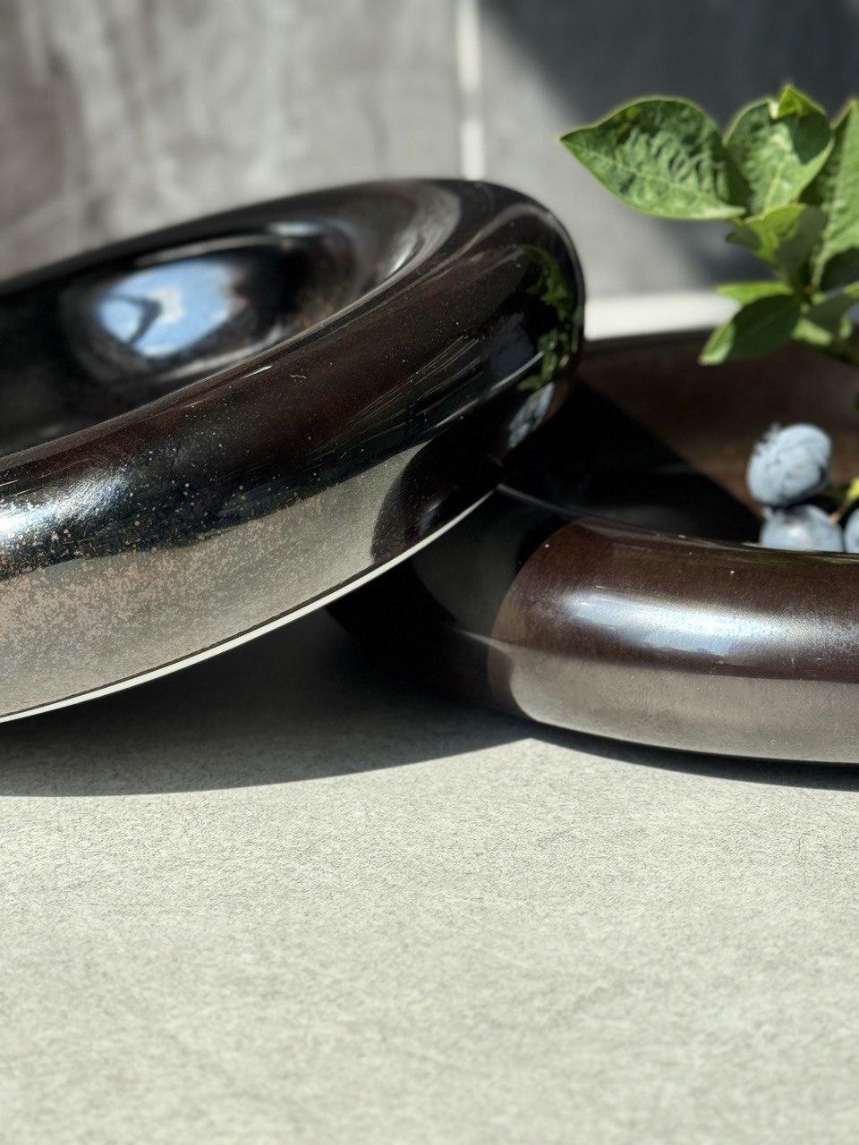 Тарілка Кам'яне коло керамічна 20,3 см Чорний (OS-101-0508A) - фото 6 Тарілка Кам'яне коло керамічна 20,3 см Чорний (OS-101-0508A) - фото 6