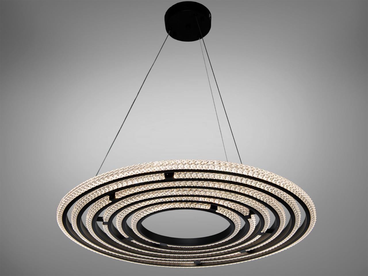 Люстра светодиодная с пультом D8705 95 Вт Черный (D8705/600-6BK) Люстра светодиодная с пультом D8705 95 Вт Черный (D8705/600-6BK)