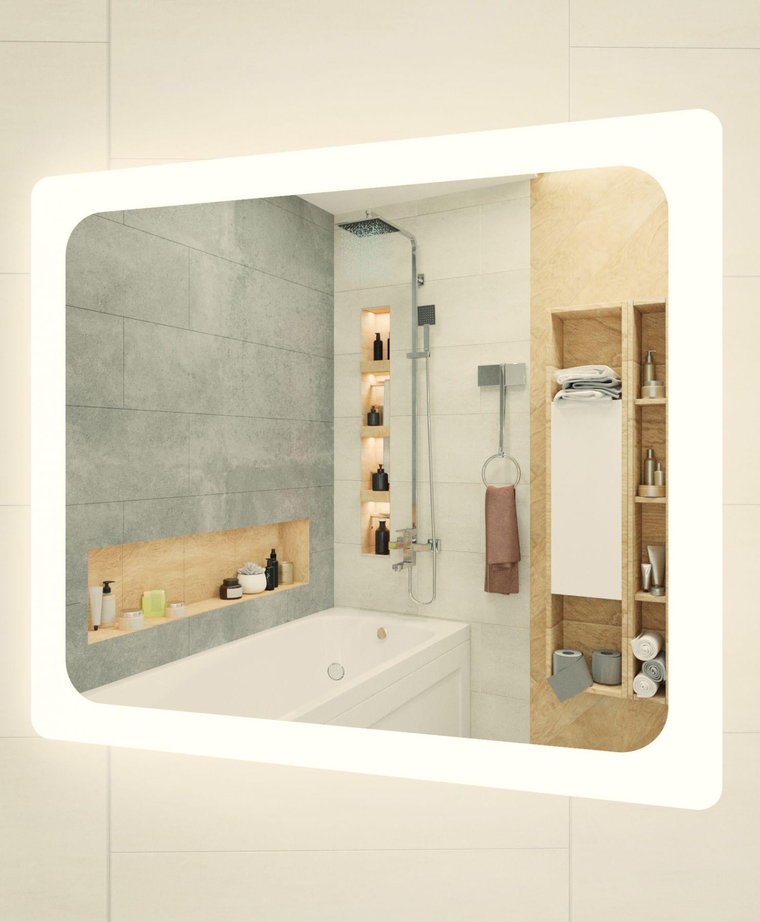 Зеркало Mirater с LED-подсветкой 80 см (4346)