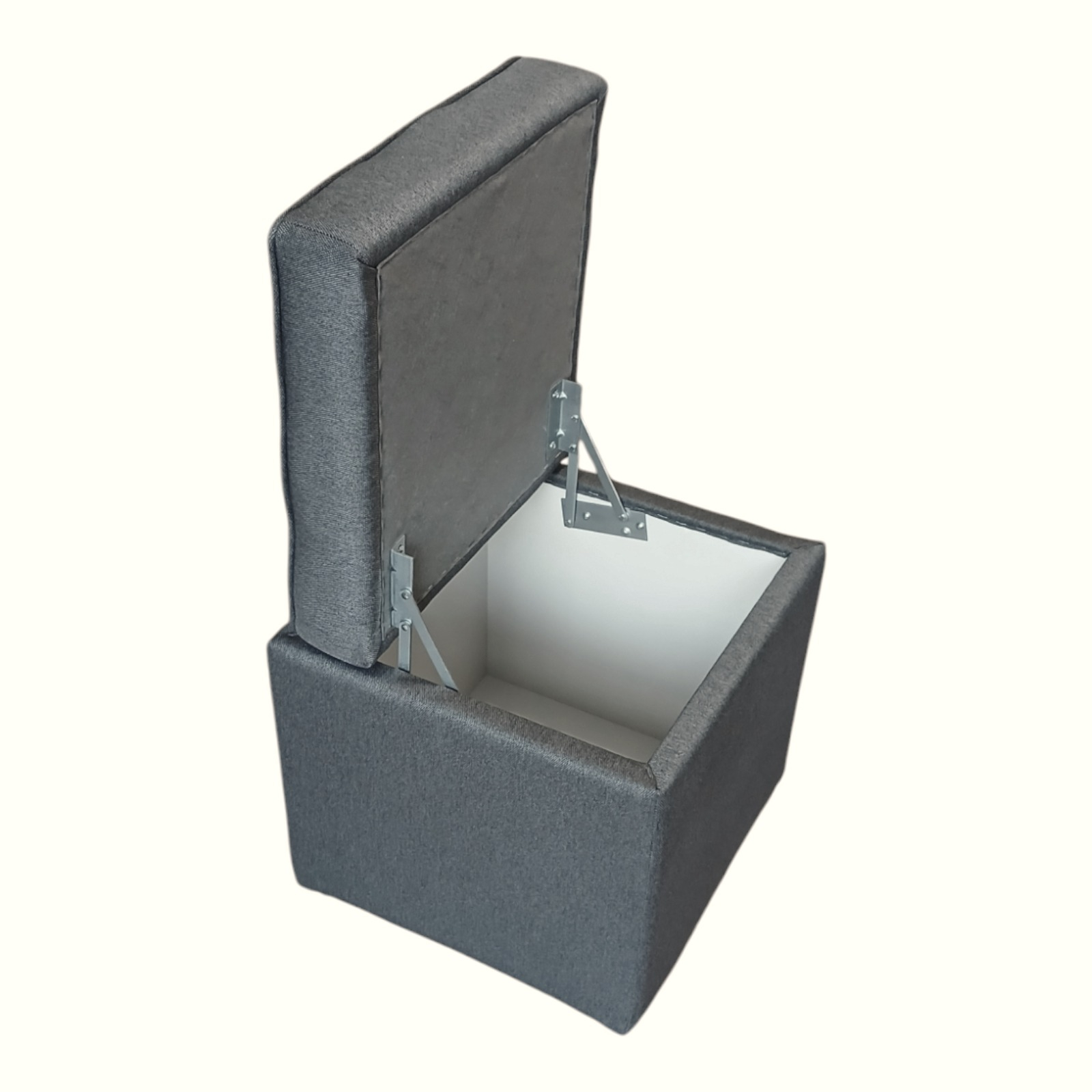 Пуф квадратний Люкс з нішою рогожка Багама 40х40х43 см Сірий - фото 2 Пуф квадратний Люкс з нішою рогожка Багама 40х40х43 см Сірий - фото 2