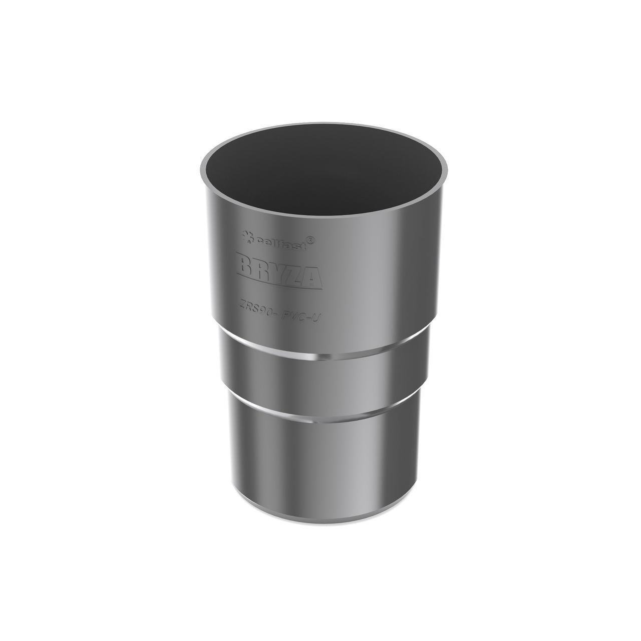 Соединитель трубы BRYZA 90 мм Графитовый (7021)