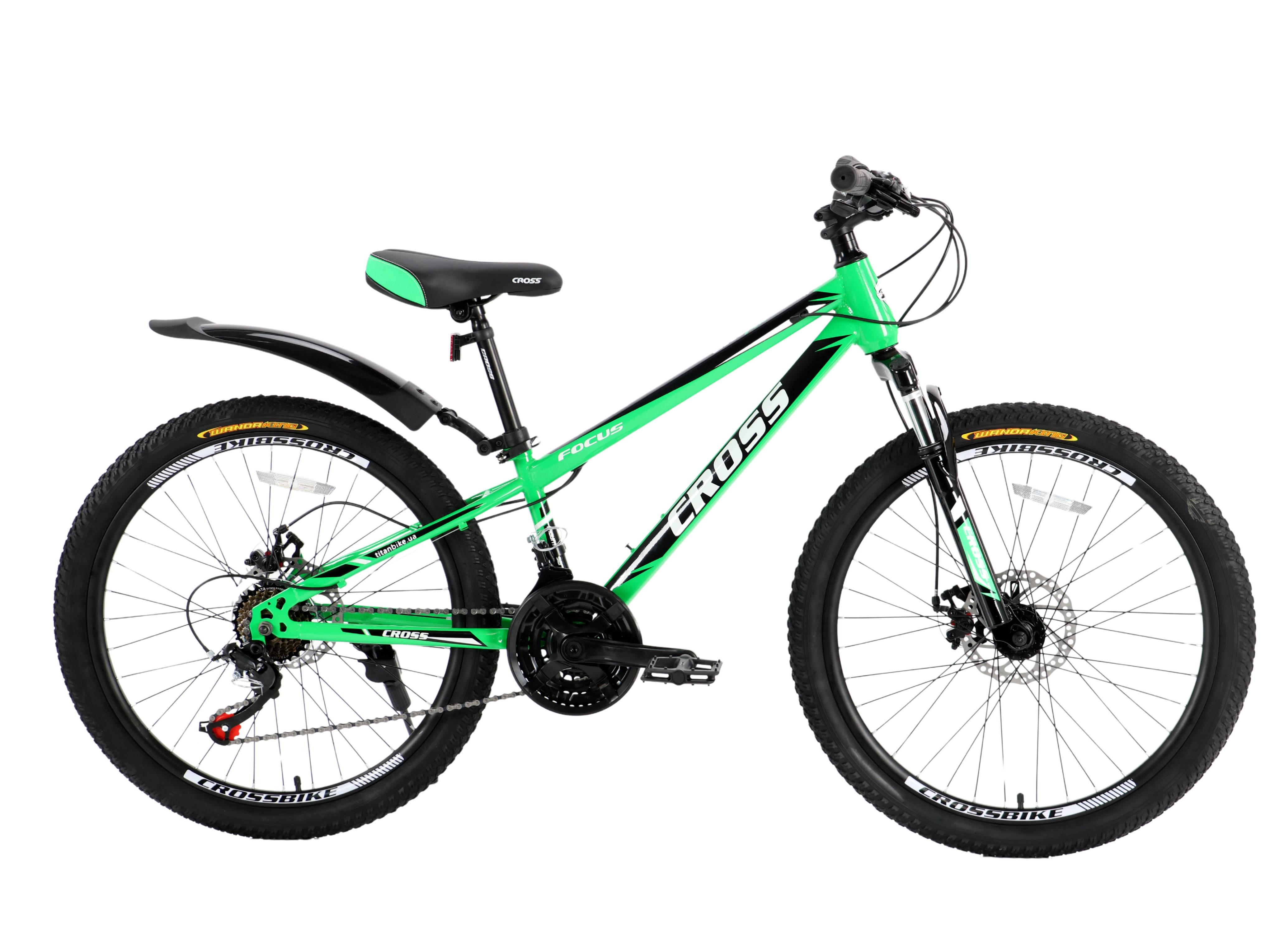 Велосипед Cross Focus 24" 11" Зелено-чорний