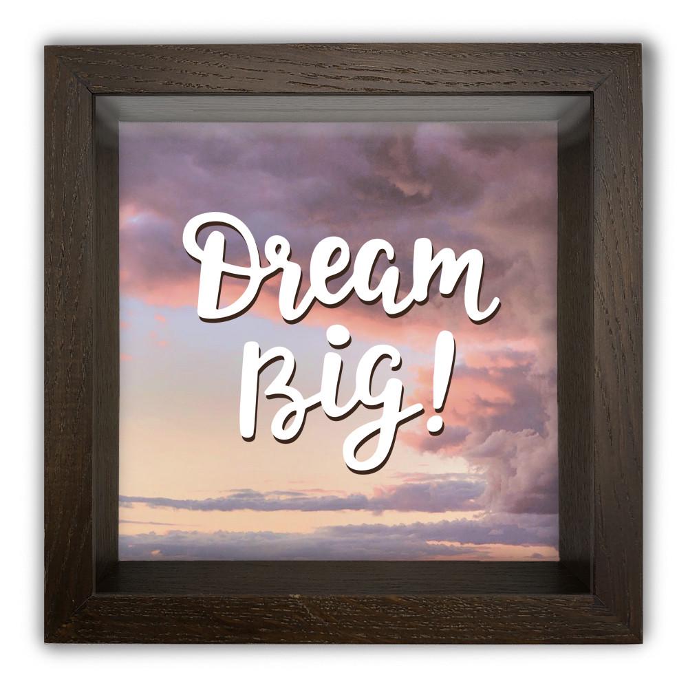 Скарбничка Dream big дерев'яна 20x20x6,5 см Коричневий (хркп0024ка)
