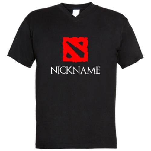 Футболка мужская с V-образным вырезом Your Nickname Dota 2 S Черный (3293307-2-95477-S)