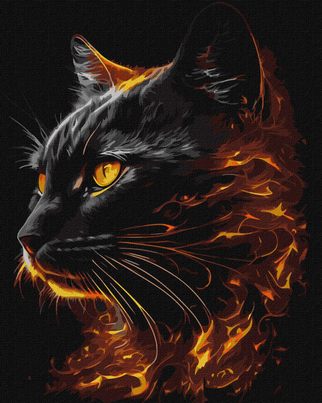 Картина по номерам Идейка Огненная красота с красками металлик 40x50 см (Id-KHO6516)