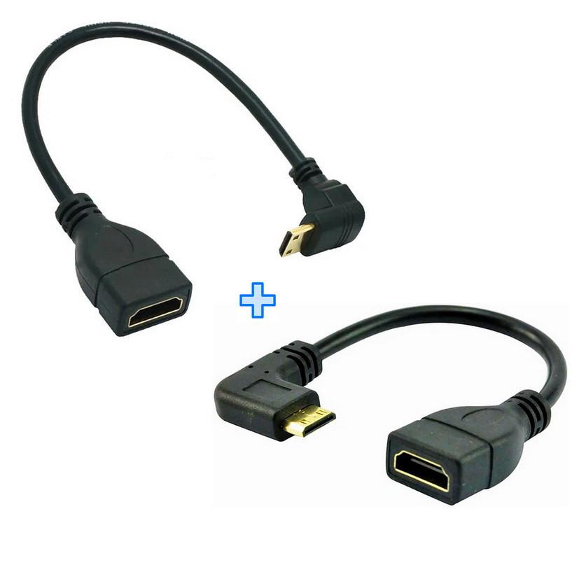 Кабель-переходник Mini HDMI-HDMI M/F 1080P 16 см Down/Right 2 шт. (A-48689-92) - фото 2 Кабель-переходник Mini HDMI-HDMI M/F 1080P 16 см Down/Right 2 шт. (A-48689-92) - фото 2
