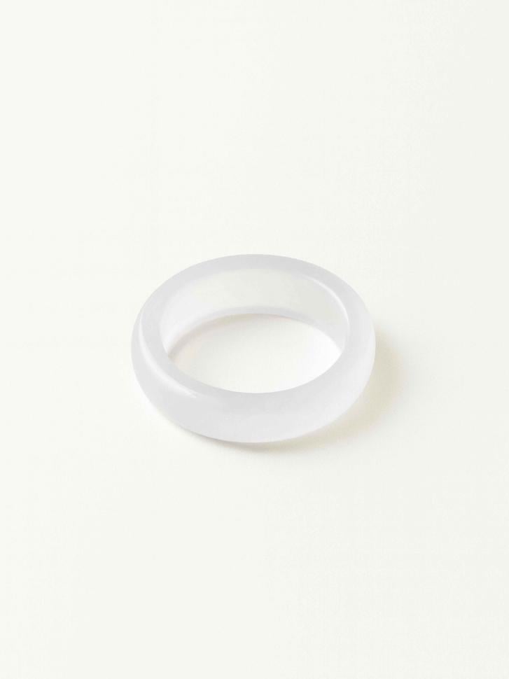 Кольцо светлое из камня агат (5218-18)