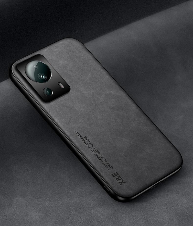 Кожаный чехол XnE Xiaomi 13 Lite с металлической вставкой Black (38244-2B) Кожаный чехол XnE Xiaomi 13 Lite с металлической вставкой Black (38244-2B)