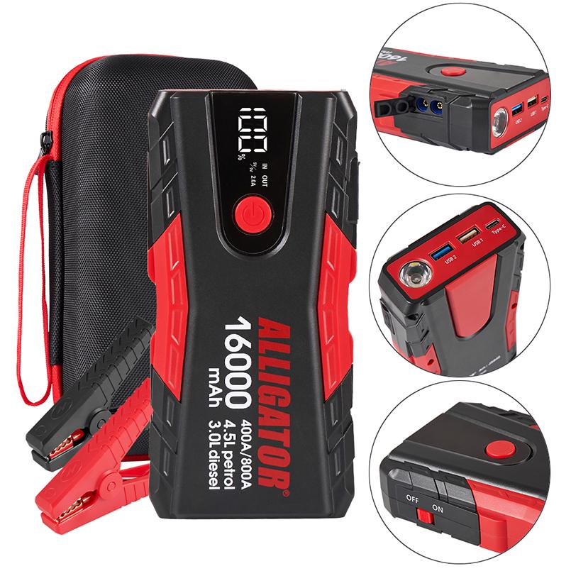 Пусковое устройство Alligator Jump Starter 400A/800A 16000 mAh (JS840) - фото 6