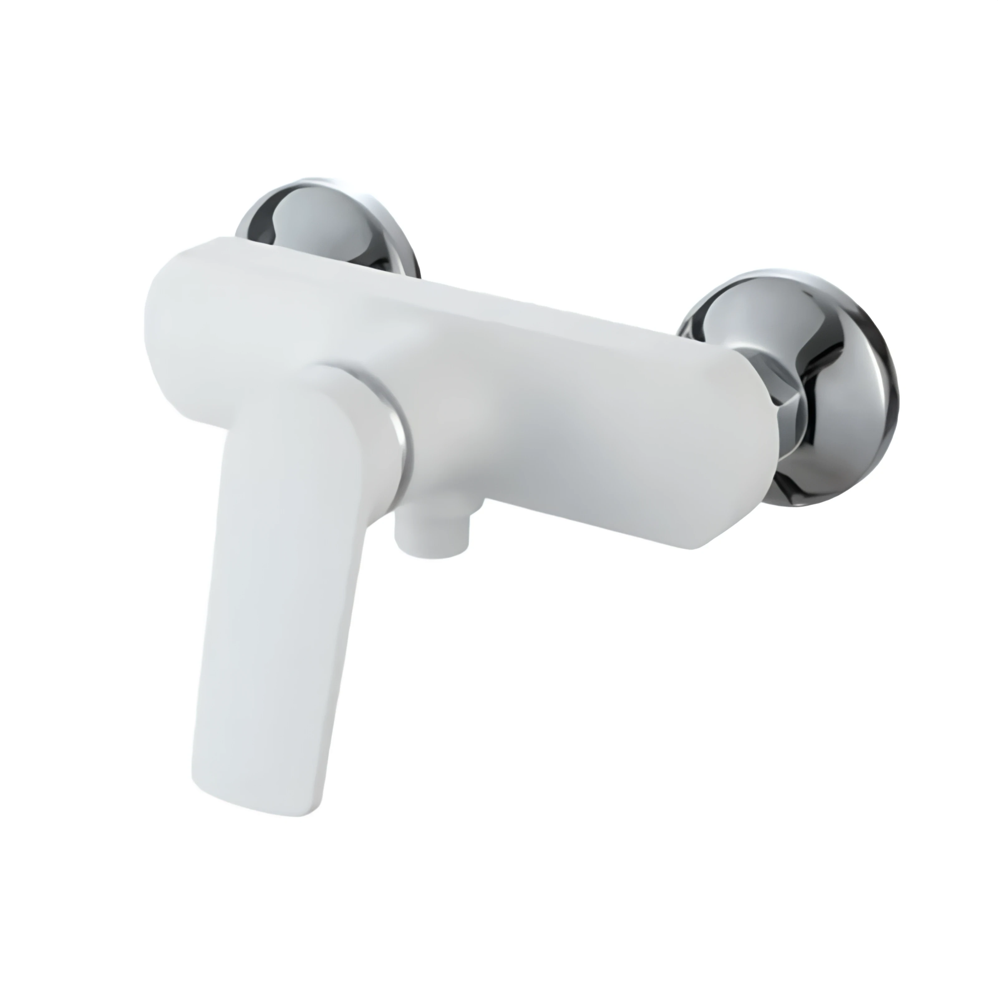 Смеситель для душевой кабины PLAMIX Lucas-003 SET со шлангом/воронкой и кронштейном White (PM0711)