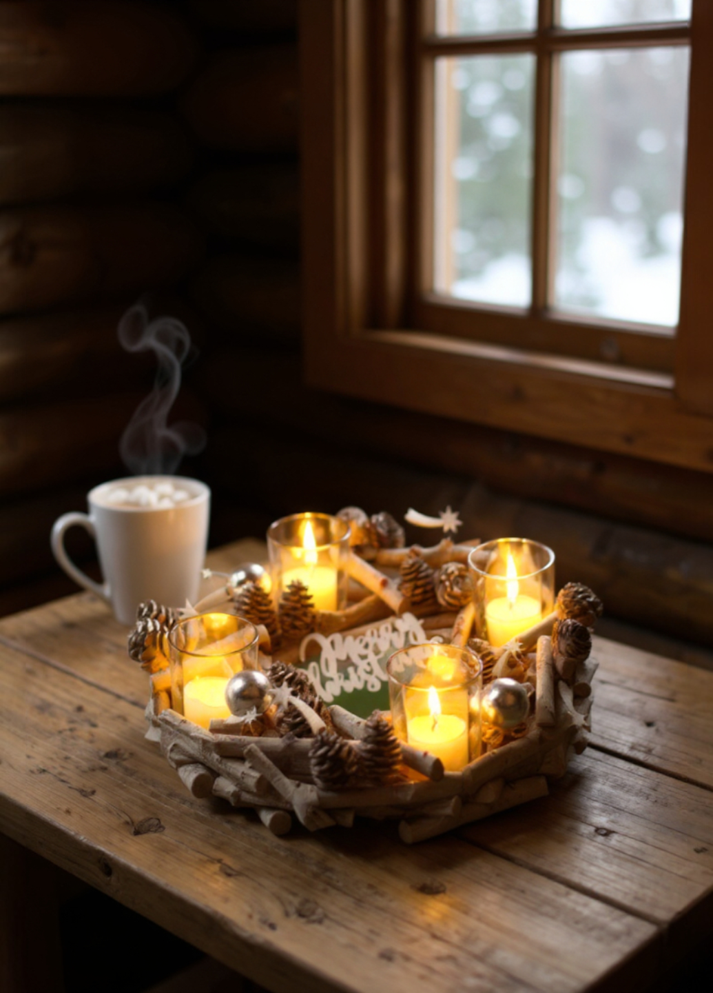 Рождественский венок-подсвечник Livarno Home Winter Magic из натуральных материалов 28 см Серебряный (7955) - фото 6 Рождественский венок-подсвечник Livarno Home Winter Magic из натуральных материалов 28 см Серебряный (7955) - фото 6