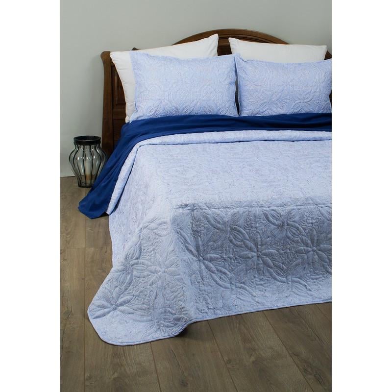 Покрывало Lotus Broadway Sheen 175x220 см Голубой (3929581)