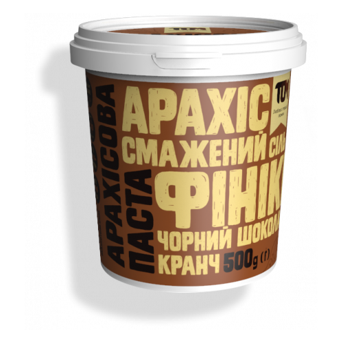 Арахисовая паста ТОМ кранч с черным шоколадом и финиками 500 г
