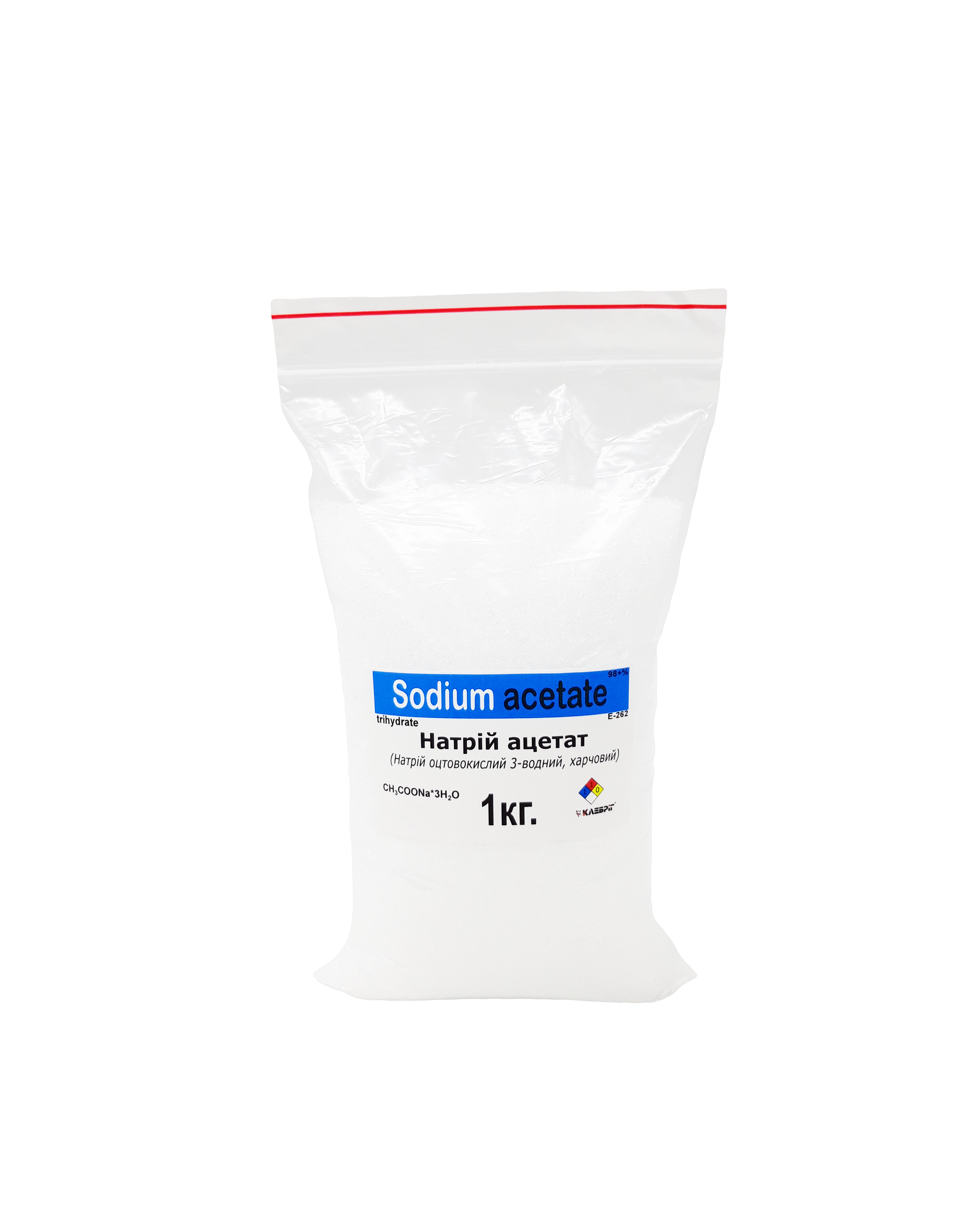 Натрій ацетат 3-водний Харчовий Натрій оцтовокислий Е-262 1 кг (АЦТ.НТР-1)