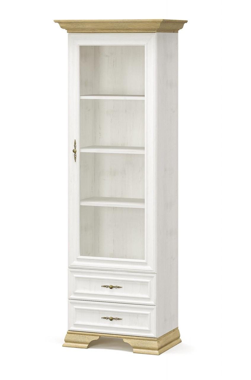 Пенал-витрина Мебель-Сервіс 1В2Ш Ирис Андерсон пайн/Дуб золотой (27040262)