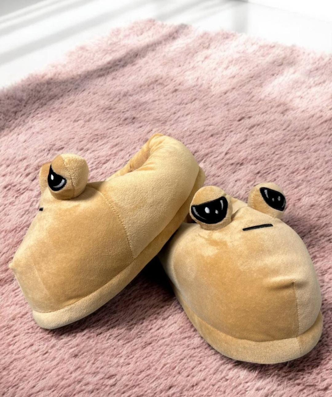 Тапочки домашние плюшевые Поу р. 32-39 Бежевый