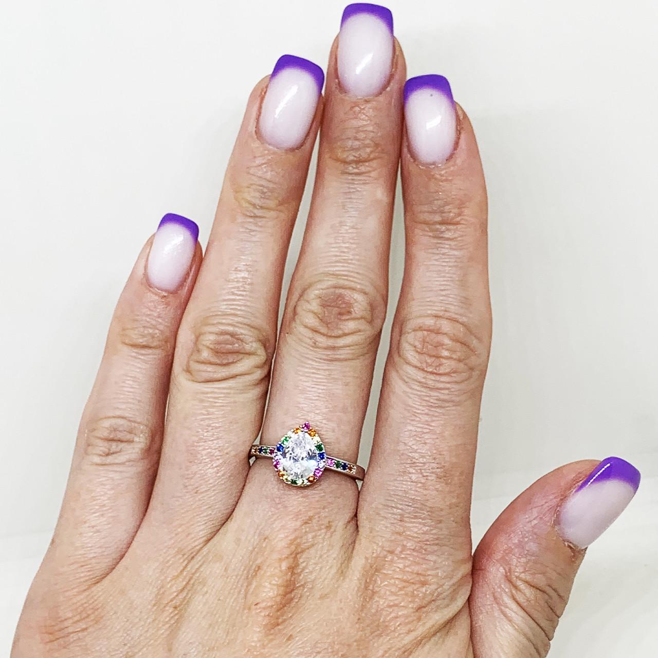 Кольцо серебряное с кубическим цирконием р. 17 2,66 г (1685268339)