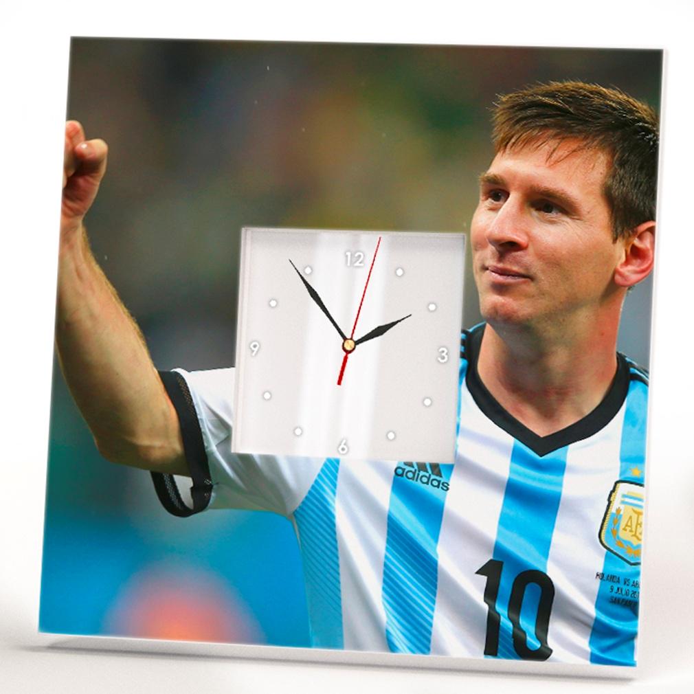 Годинник із фото Ліонель Мессі 260x260 мм (C03105)