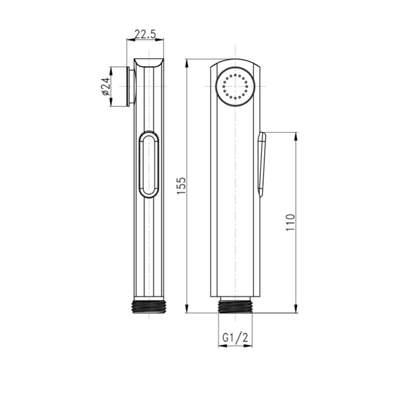 Лійка для біде Qtap CRM A120 29613 - фото 3