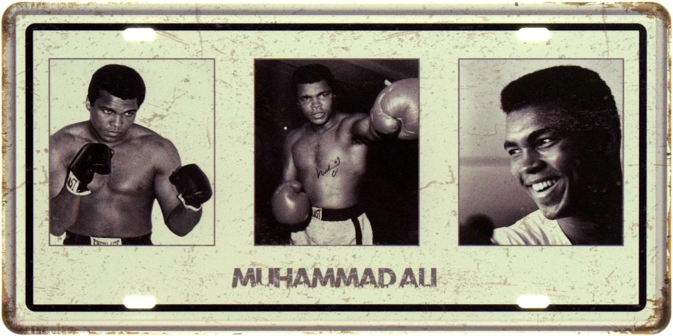 Табличка металлическая "Muhammad Ali" 15x30 см (ms-104628)