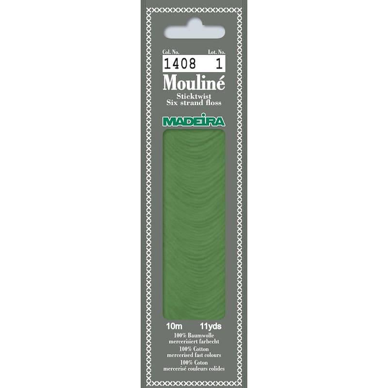 Нитки мулине Madeira 1408 Mouline Желто-зеленый