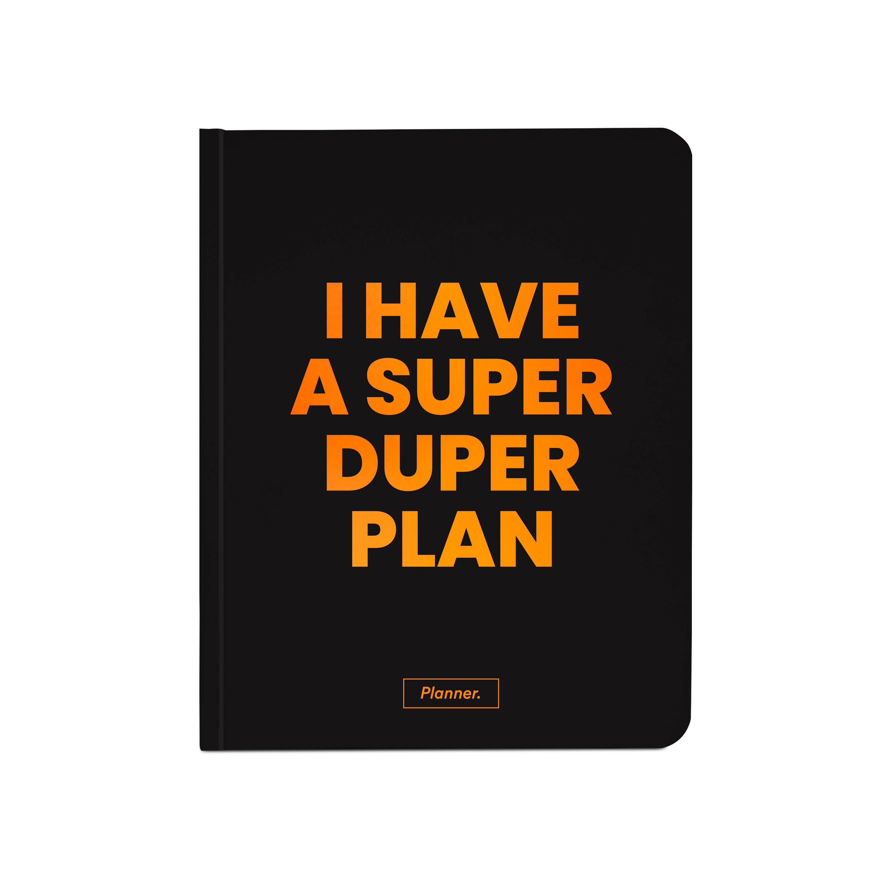 Планер недатированный «I have a super duper plan» Black (orner-1486) - фото 1