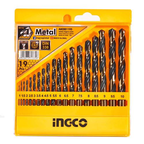Набір свердел по металу INGCO 1-10 мм 19 шт. (000143266) - фото 3 Набір свердел по металу INGCO 1-10 мм 19 шт. (000143266) - фото 3