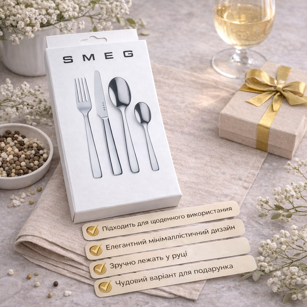 ᐉ Набор столовых приборов SMEG Dinner Cutlery из нержавеющей