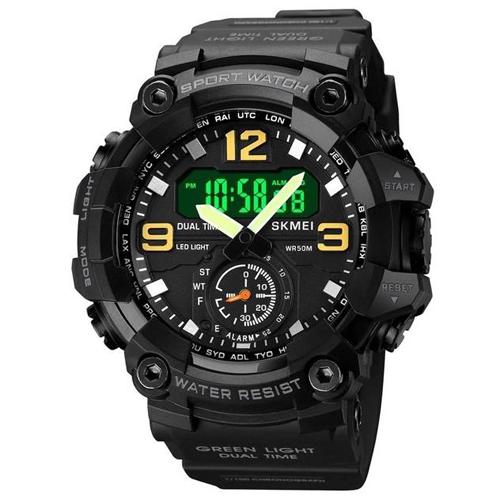 Наручные часы мужские с подсветкой Skmei 1965BK Black (582536)