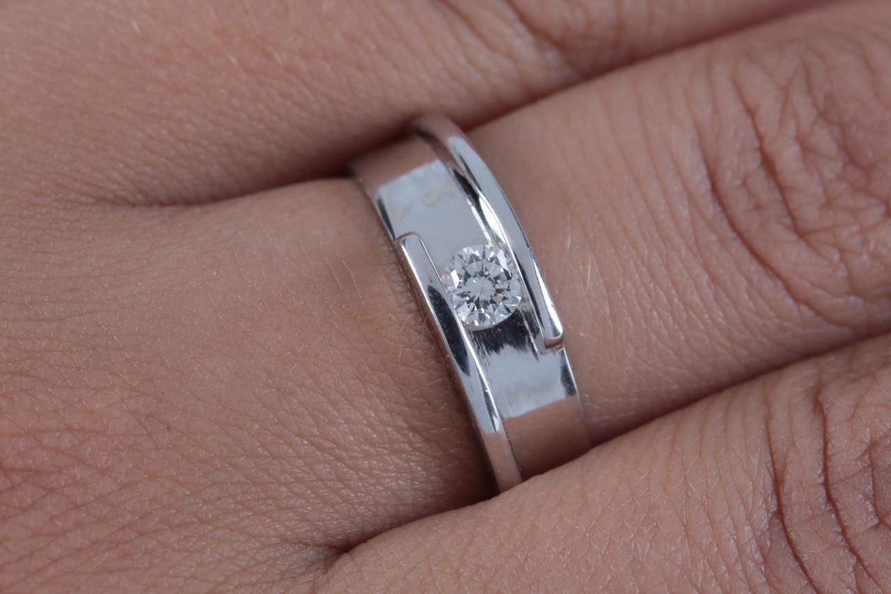 Каблучка з білого золота з діамантом (2249224964)