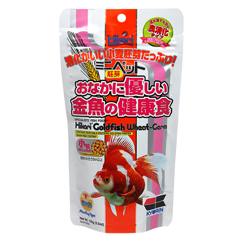 Корм легкоусвояемый Hikari Goldfish Wheat-Germ для золотых рыбок Mini S гранулы 2,7-3,0 мм/100 г (06220)