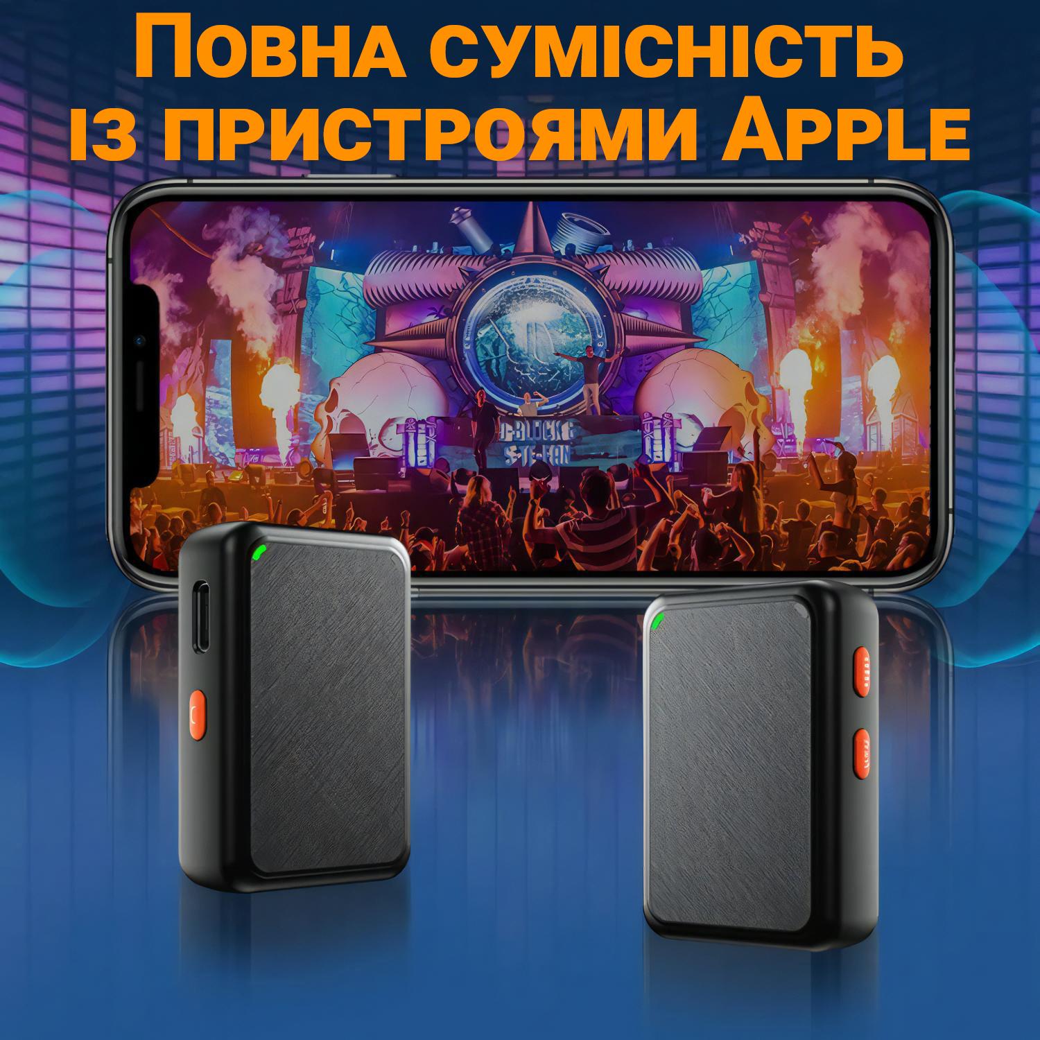 Радиосистема беспроводная Savetek P39-2 Lightning для iPhone/iPad с 2-мя петличными микрофонами - фото 15