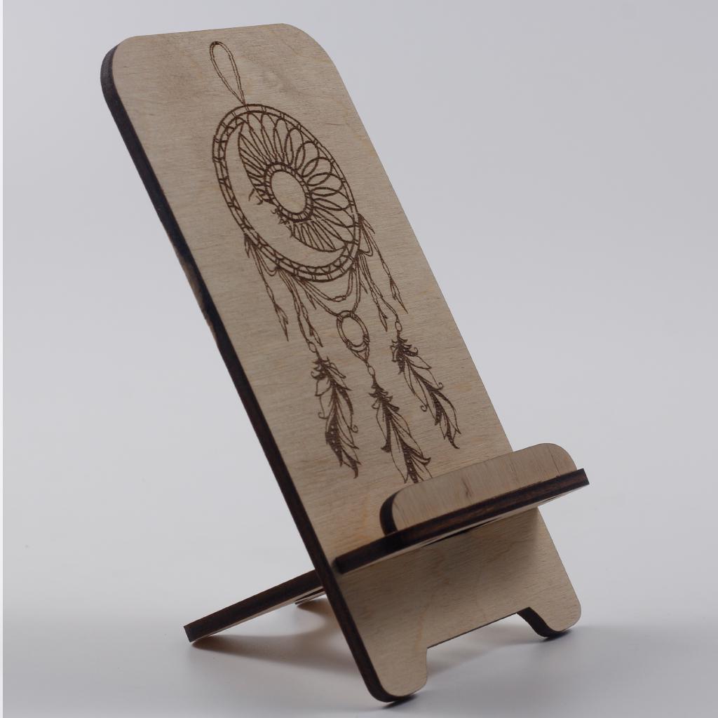 Підставка-тримач для телефону з дерева 50 (03020053) - фото 2 Підставка-тримач для телефону з дерева 50 (03020053) - фото 2