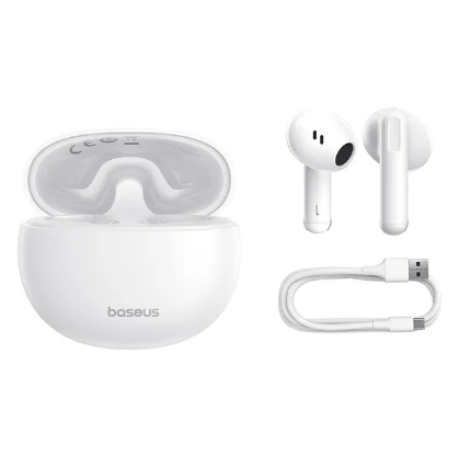 Наушники беспроводные Bluetooth BASEUS Bowie E12 White (2008121562)
