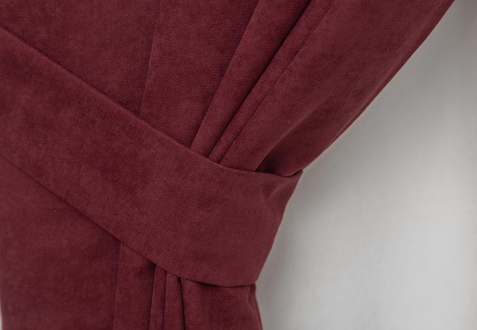 Комплект штор Микровельвет 1,5x2,85 м 2 шт. №13 Бордовий (2872-01) - фото 2 Комплект штор Микровельвет 1,5x2,85 м 2 шт. №13 Бордовий (2872-01) - фото 2
