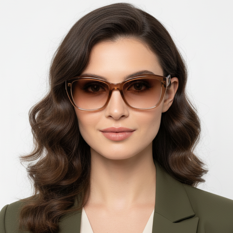 Окуляри для зору фотохромні жіночі пластикова оправа С1 -4.5 Світло-Коричневий (7064)