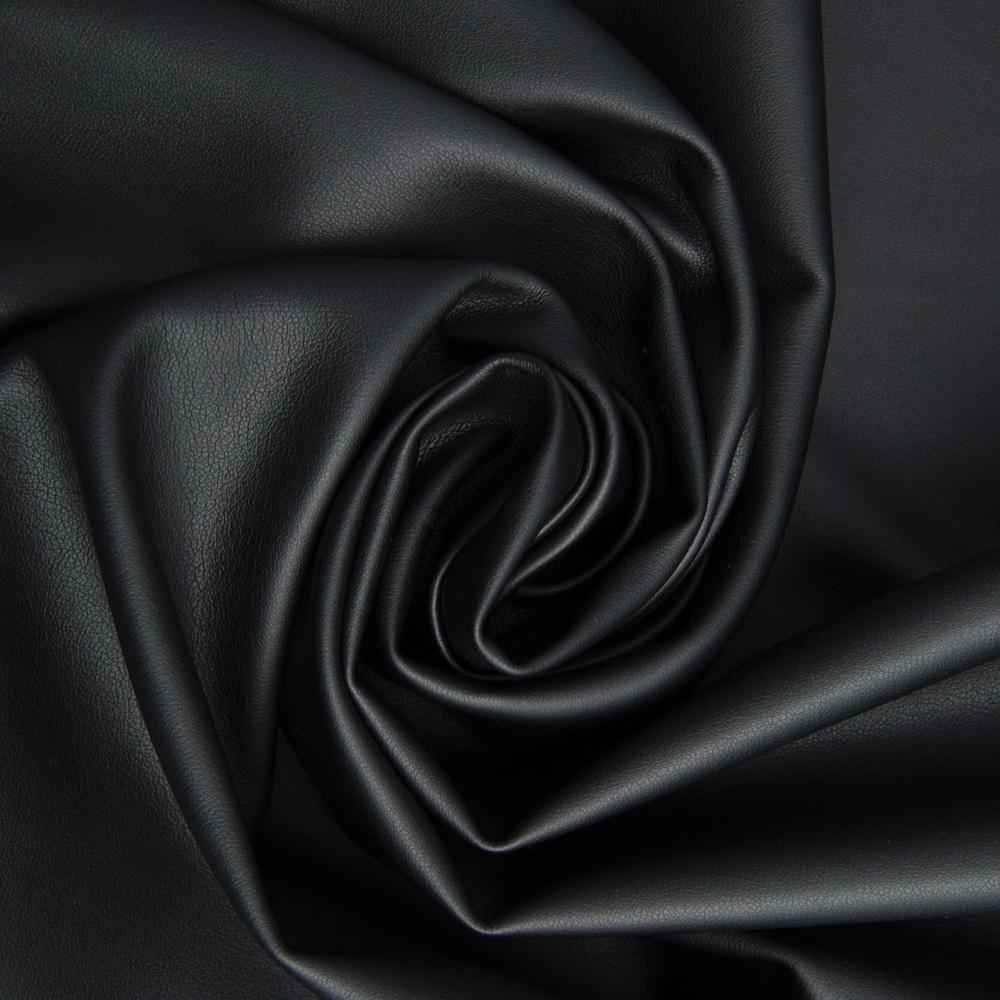 Ткань искусственная кожа замша Черный (24748)