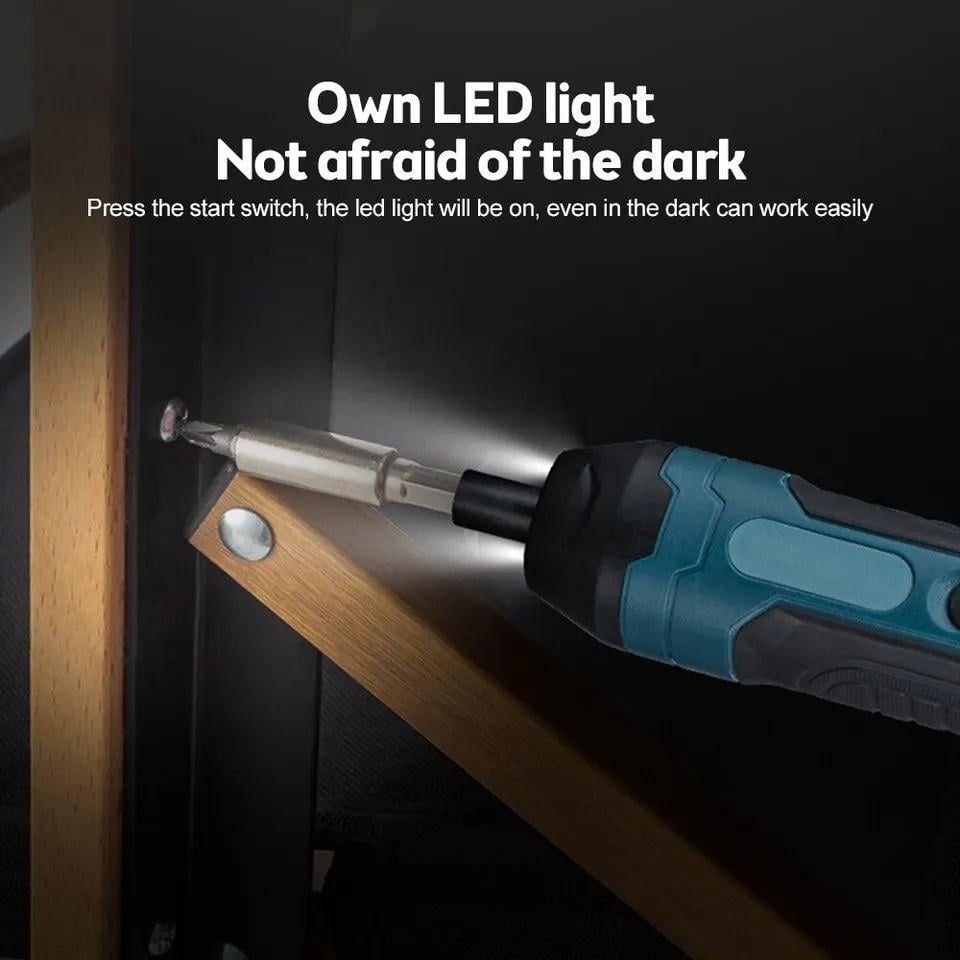 Викрутка акумуляторна з набором біт в кейсі - фото 4