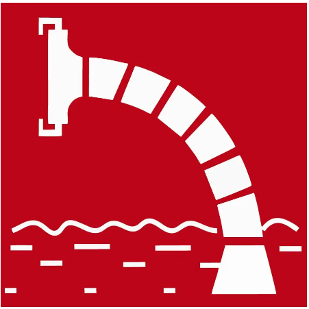 Знак пожарный Пожарный источник воды Белый/Красный (д-8140)