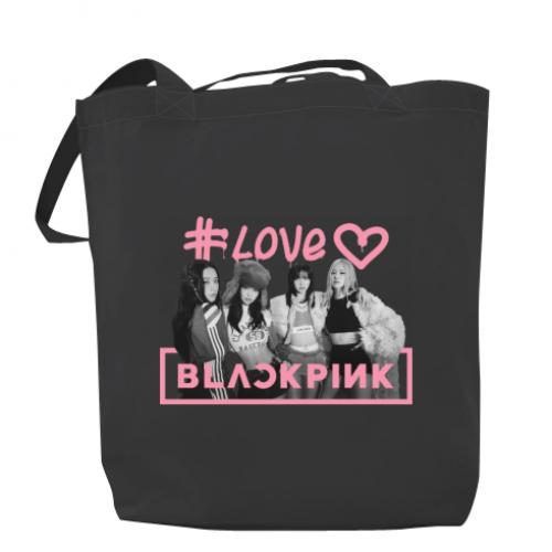 Шоппер Blackpink poster 37x41 см Темно-серый (17134278-28-200013)