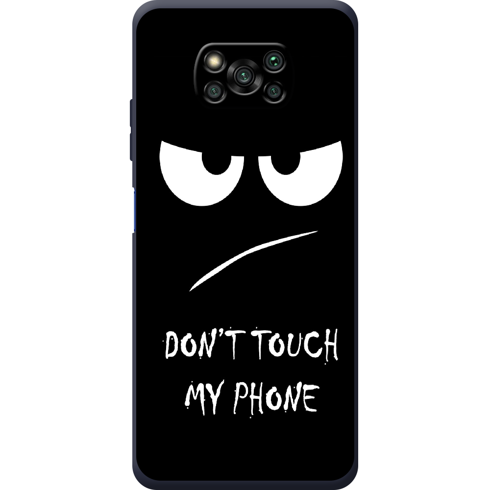 Чехол BoxFace Poco X3 Don't Touch my Phone Синий силикон (41288-up535-44162)