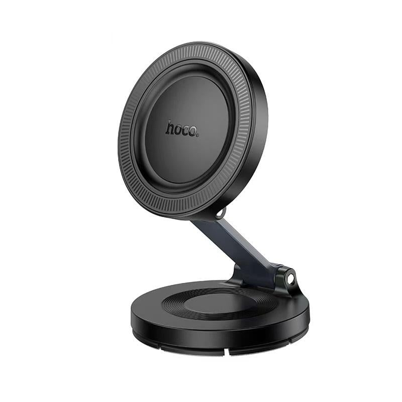 Автотримач для телефона Hoco H61 Show folding ring magnetic car holder dashboard Black/Metal Gray (6942007637619)