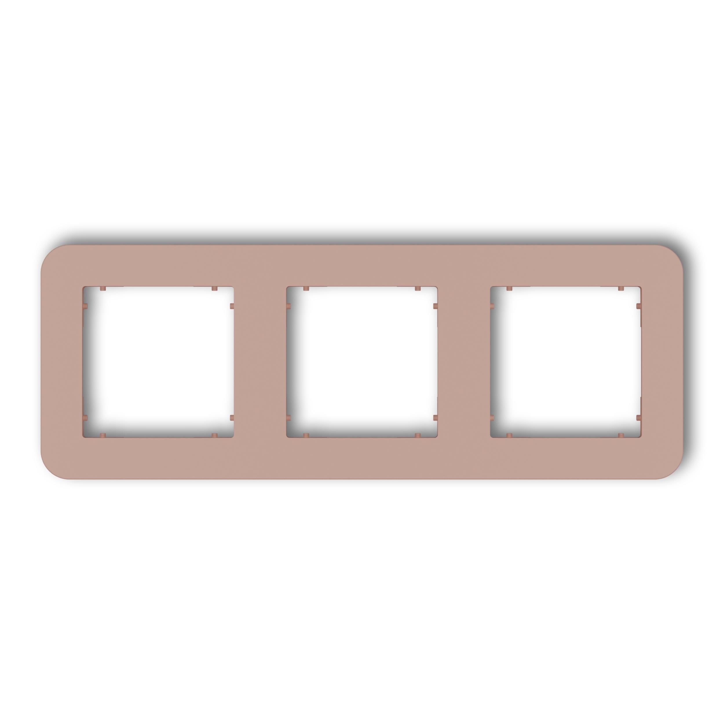 Рамка тройная универсальная закругленная Karlik Mini Лососевый (62MRTZ-3)