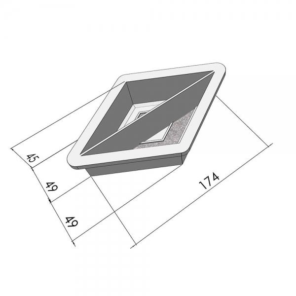 Форми для тротуарної плитки Верес-2007 Ромб малий мозаїка половинки поздовжні 45 мм (11205-2496) - фото 2 Форми для тротуарної плитки Верес-2007 Ромб малий мозаїка половинки поздовжні 45 мм (11205-2496) - фото 2