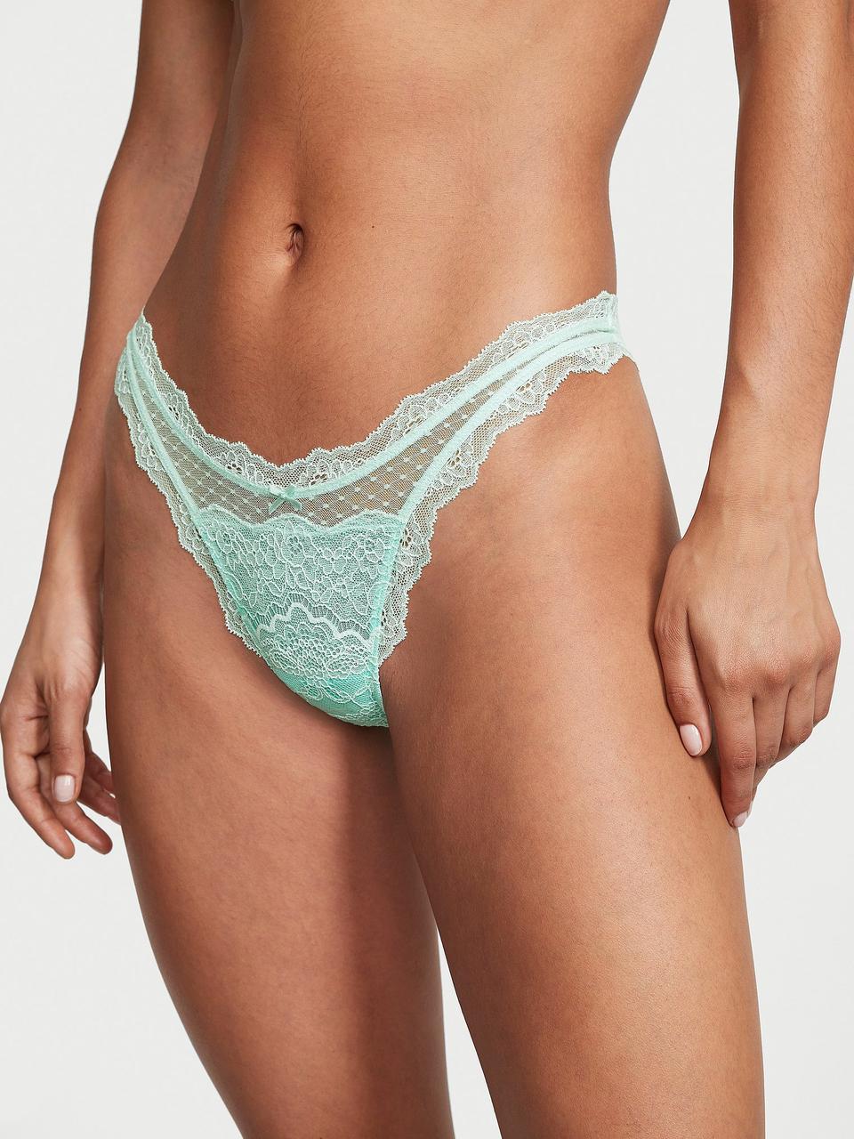 Трусики женские Victoria's Secret DREAM ANGELS Lace & Mesh Brazilian XS Салатовый (2222447573)