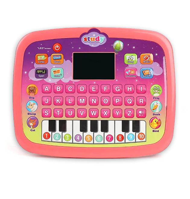 Планшет детский для изучения английского языка Computer развивающий интерактивный музыкальный Розовый