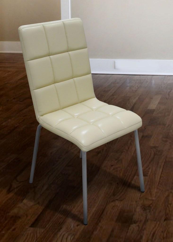 Стул кухонный обеденный Аманда с мягкой спинкой Молочный (17406)