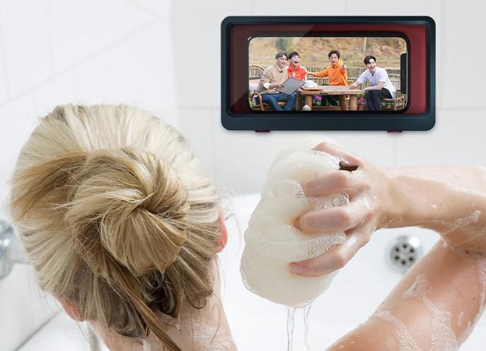 Держатель настенный для телефона водонепроницаемый в душевую комнату - фото 3 Держатель настенный для телефона водонепроницаемый в душевую комнату - фото 3