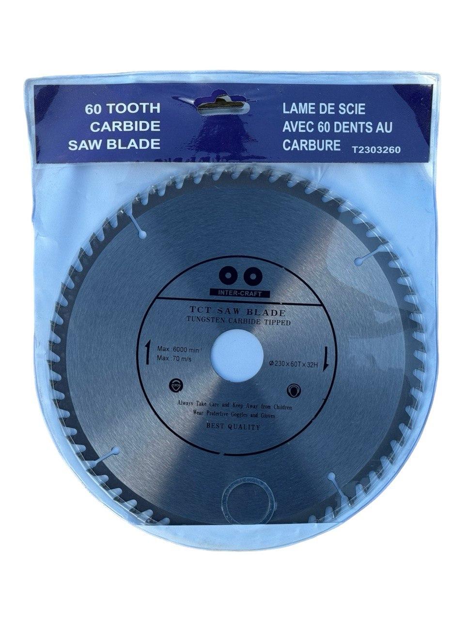Диск пильный по дереву Inter-Craft 230х32 мм 60 зубов (2058577393)