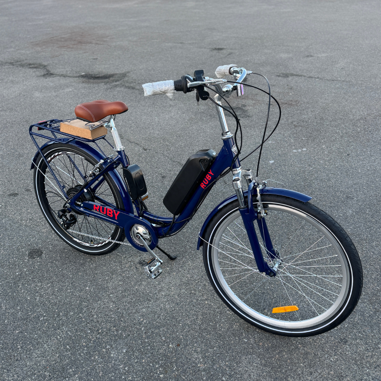 Велосипед с электроприводом AL Dorozhnik eRUBY DD FR 26" рама-17" 36B 15Ахч 500 Вт 50 км запас хода с амортизационной вилкой с ключом зажигания Синий